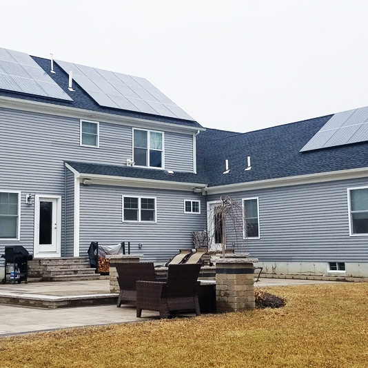 A Picture of Roof Mount Solar Panel Installation In Rehoboth, MA - Mass Renewables Inc. 
