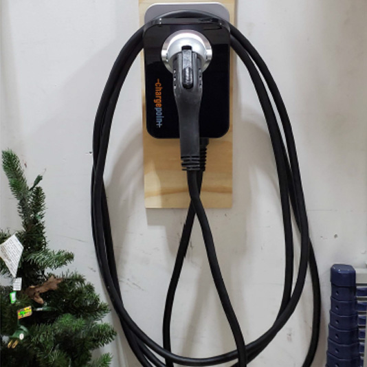 A Picture of EV Charger Installation In MA - Mass Renewables Inc. 